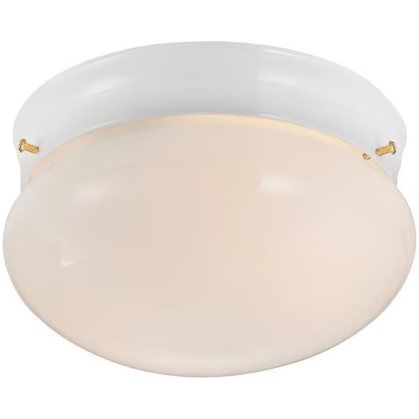 Boston Harbor F14BB02-8005-WH Ceiling Light Fixture, 60, 13 W, CFL Lamp, Round Bulb, Boston Harbor, Mfr#: F14BB02-8005-WH